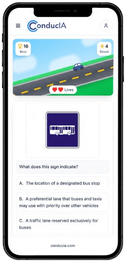 Interactive game with theory test questions in ConducIA